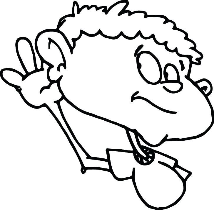 728x712 Ears Coloring Page Ear Coloring Page Child Ear Sense Coloring Page