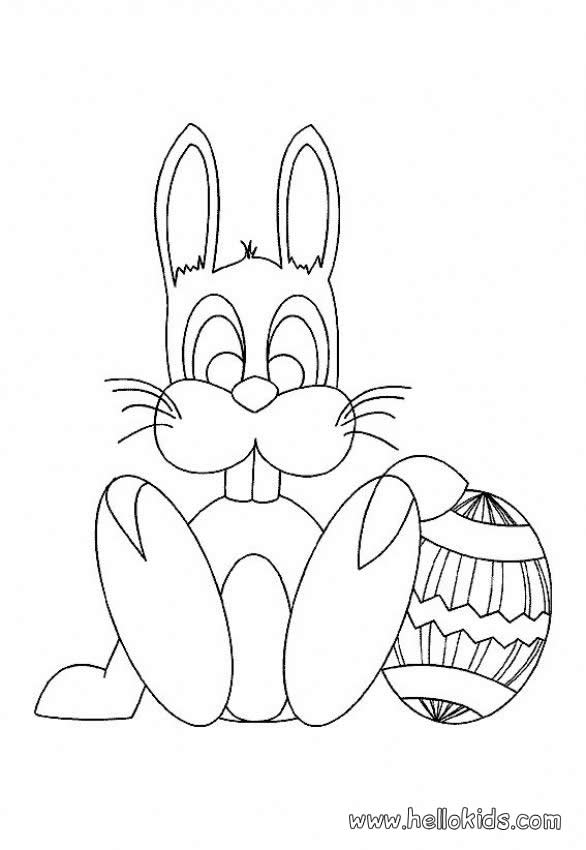 586x850 Bunny Ears And Chocolate Coloring Pages