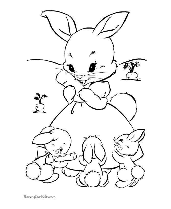 Cute Easter Bunny Coloring Pages Happy Easter 2018 670x820 Cute Easter Bunny Coloring Pages Happy Easter 2018
