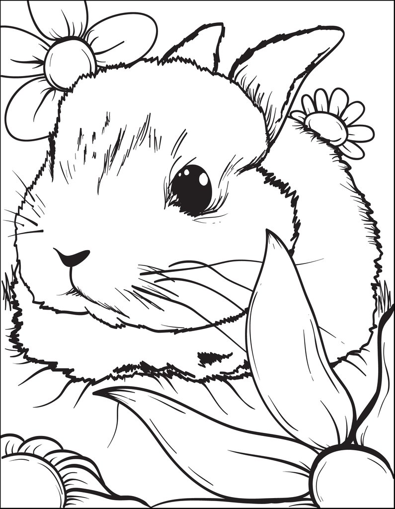 795x1024 Free, Printable Bunny Rabbit Coloring Page For Kids