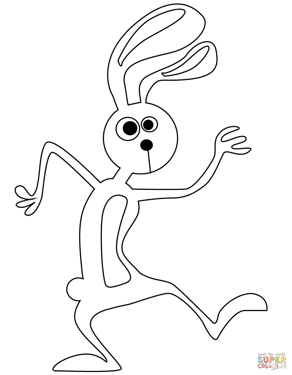 1170x1500 Strange Bunny Coloring Page In Bunny Rabbit Coloring Pages