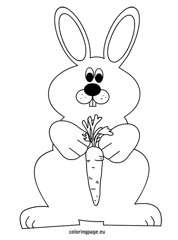 Bunny With Carrot Coloring Pages at GetColorings.com | Free printable ...