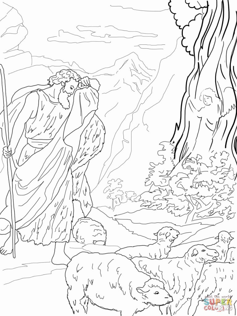 Burning Bush Coloring Page