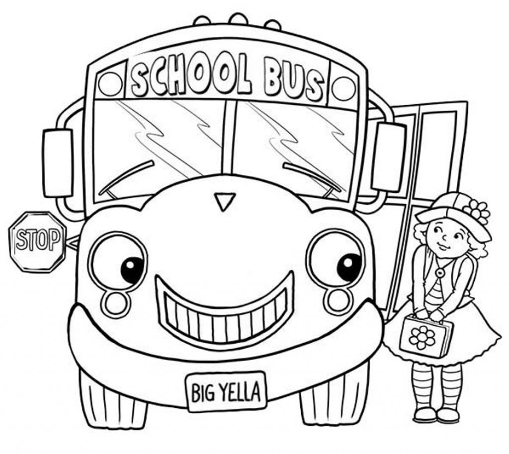 Little Girl And School Bus Coloring Page Transportation Coloring 1024x914 Little Girl And School Bus Coloring Page Transportation Coloring