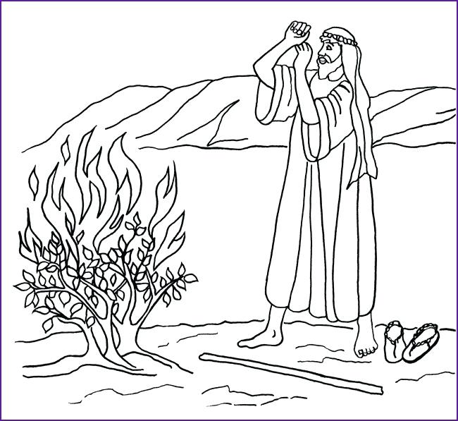 Moses Burning Bush Coloring Pages Printable And Page Grandma Free 650x597 Moses Burning Bush Coloring Pages Printable And Page Grandma Free