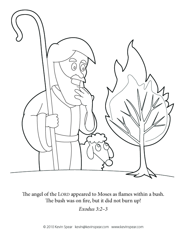 Briliant Moses And The Burning Bush Coloring Pages 612x792 Briliant Moses And The Burning Bush Coloring Pages