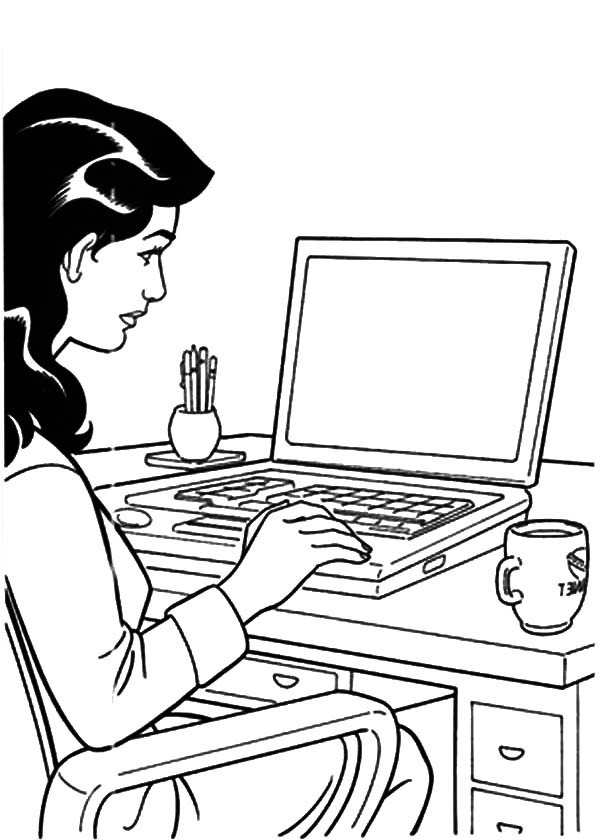 600x840 Girl Is Working Her Business Coloring Pages Best Place To Color