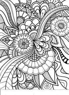236x324 Flowers Abstract Coloring Pages Colouring Adult Detailed Advanced