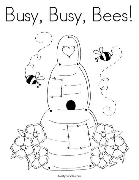 468x605 Busy, Busy, Bees Coloring Page
