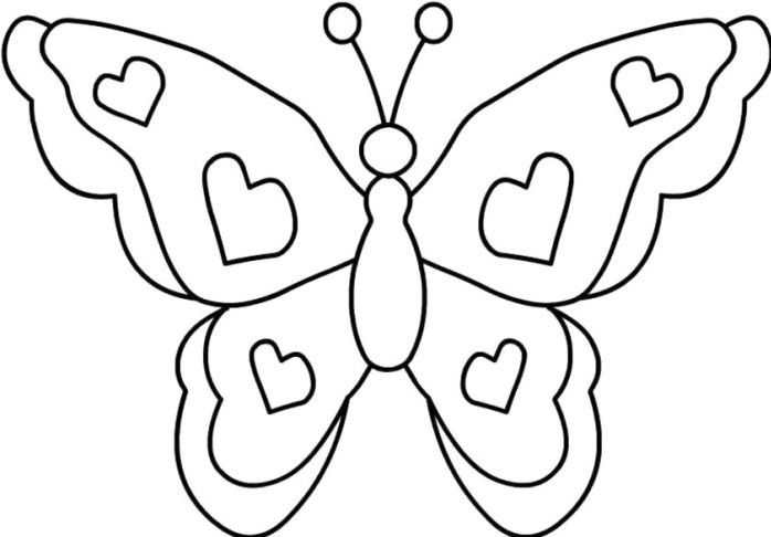 698x486 Butterfly Coloring Pages