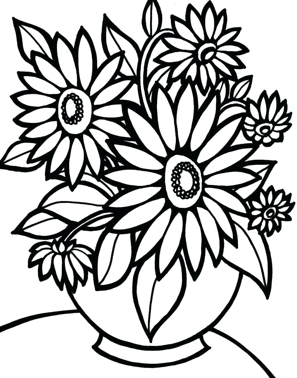 Coloring Pages ~ Printable Flower Coloring Pages Cute Inside Color 1000x1271 Coloring Pages ~ Printable Flower Coloring Pages Cute Inside Color