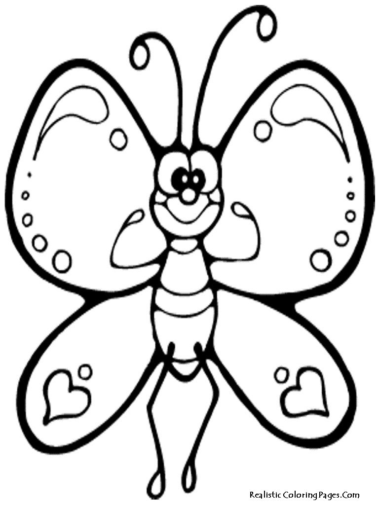 Butterfly Cartoon Coloring Pages at GetColorings.com | Free printable ...