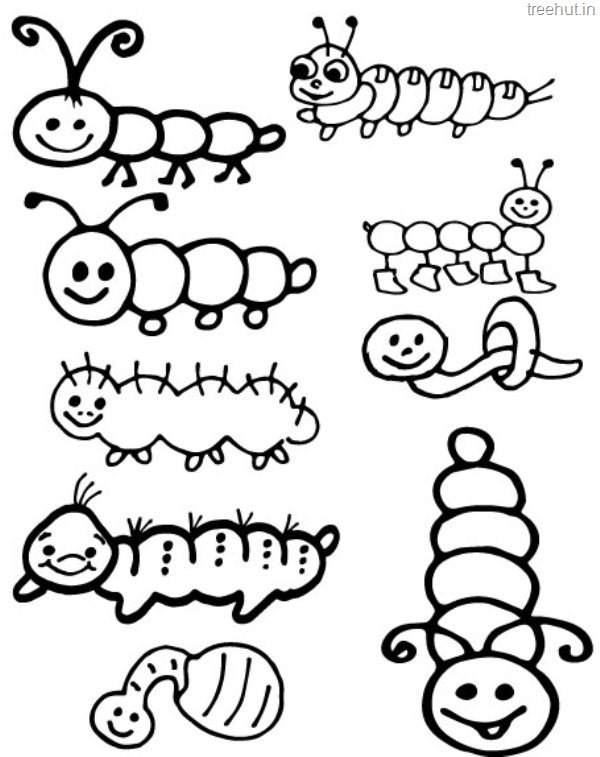 Butterfly Caterpillar Coloring Pages 600x757 Butterfly Caterpillar Coloring Pages