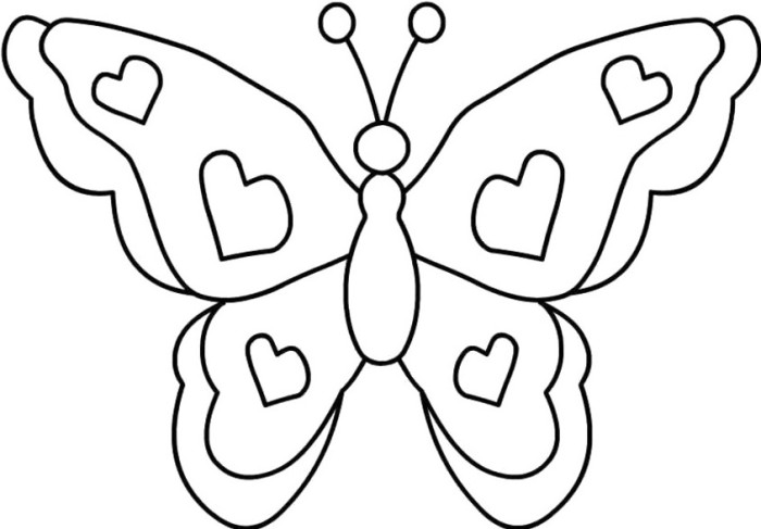 Butterfly Color Pages Simple Butterfly Coloring Pages 700x487 Butterfly Color Pages Simple Butterfly Coloring Pages