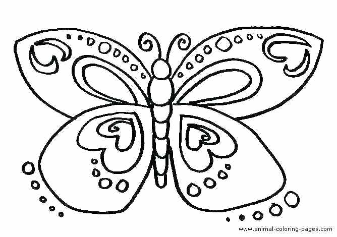 668x470 Butterfly Coloring Pages Kindergarten Butterfly Color Sheets