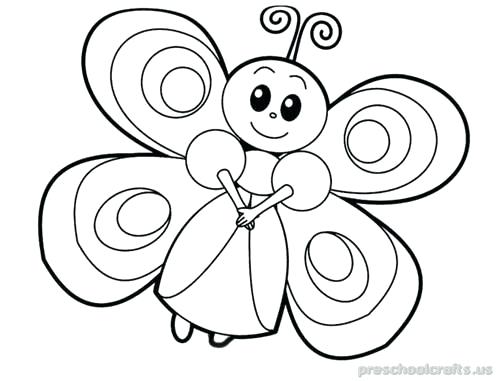 500x381 Drawing Of A Butterfly For Coloring Free Printable Animals