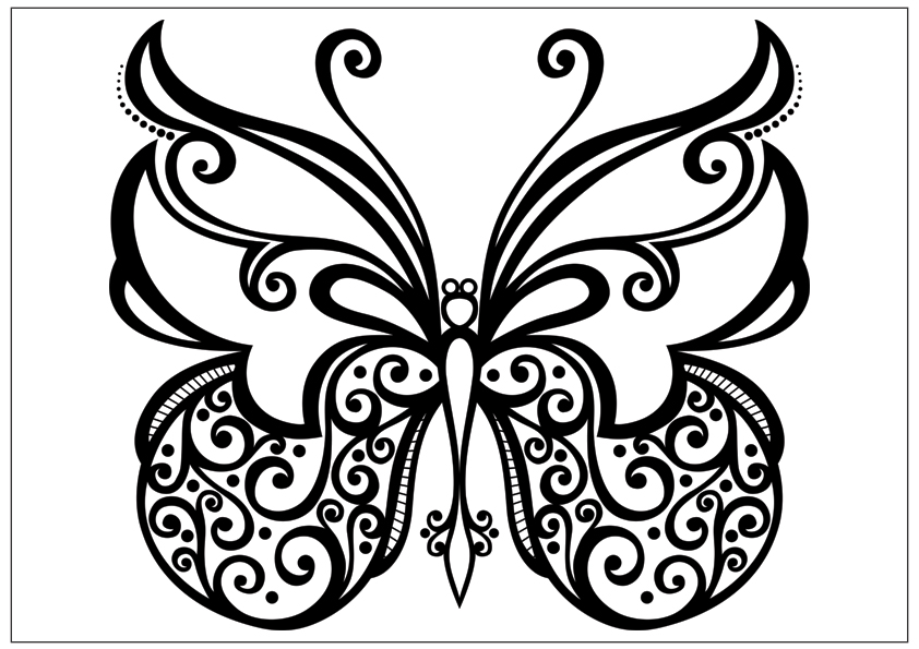 Butterfly Design Coloring Pages at GetColorings.com | Free ...
