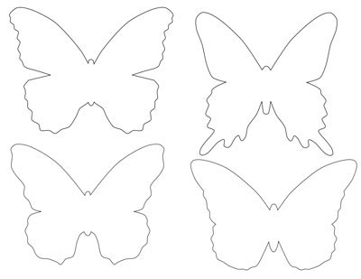 Butterfly Template Printable 2 400x309 Butterfly Template Printable 2
