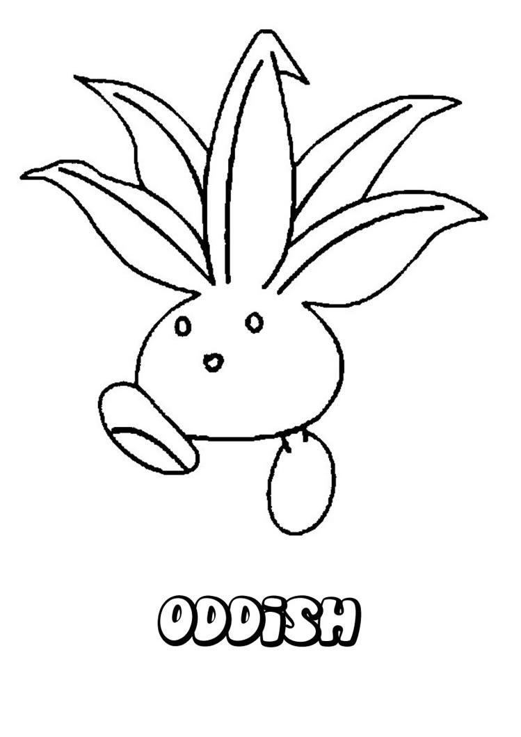 Oddish Coloring Pages 749x1060 Oddish Coloring Pages