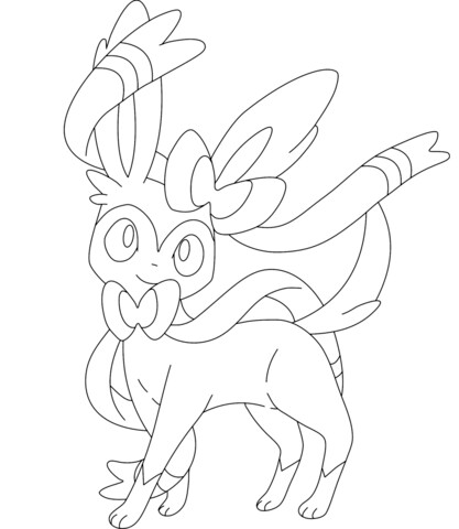 Pokemon Sylveon Coloring Page Coloring Pages 417x480 Pokemon Sylveon Coloring Page Coloring Pages