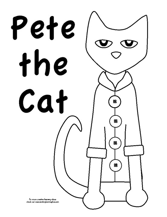 Pete The Cat Coloring Page. Open Book Cat, School 553x716 Pete The Cat Coloring Page. Open Book Cat, School