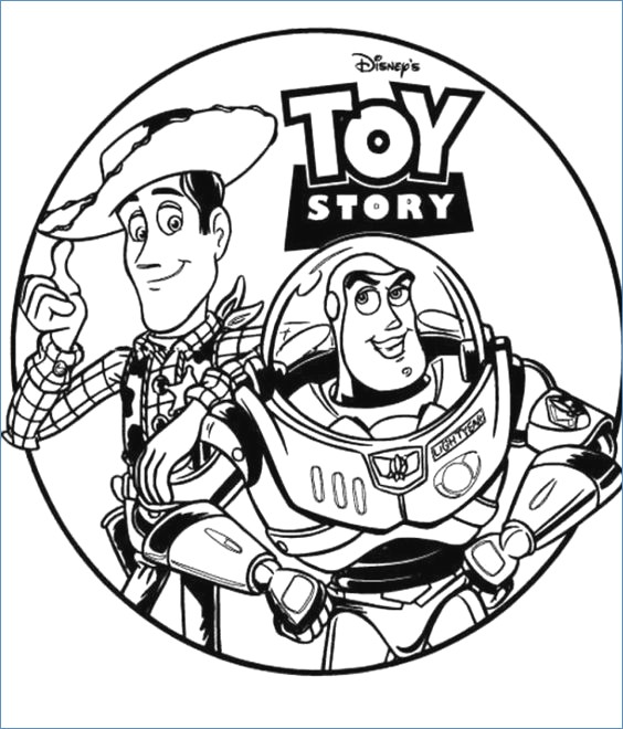 564x660 Buzz Lightyear With Rex Toy Story Coloring Pages