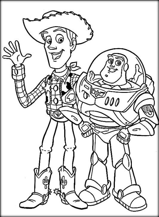 533x729 Disney Toy Story Coloring Pages Buzz Amp Woody