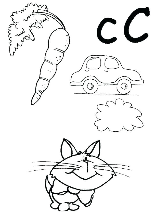 C Coloring Pages C For Cat Coloring Page Carrot Car And Cat Start 600x831 C Coloring Pages C For Cat Coloring Page Carrot Car And Cat Start