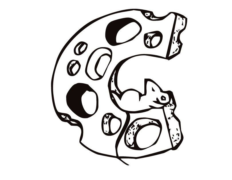Letter C (Cheese And Mouse) Coloring Page 810x630 Letter C (Cheese And Mouse) Coloring Page