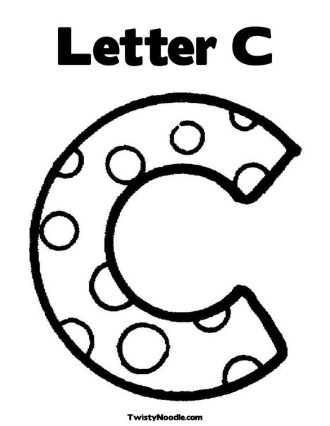 Letter C Coloring Page From Letters 468x605 Letter C Coloring Page From Letters