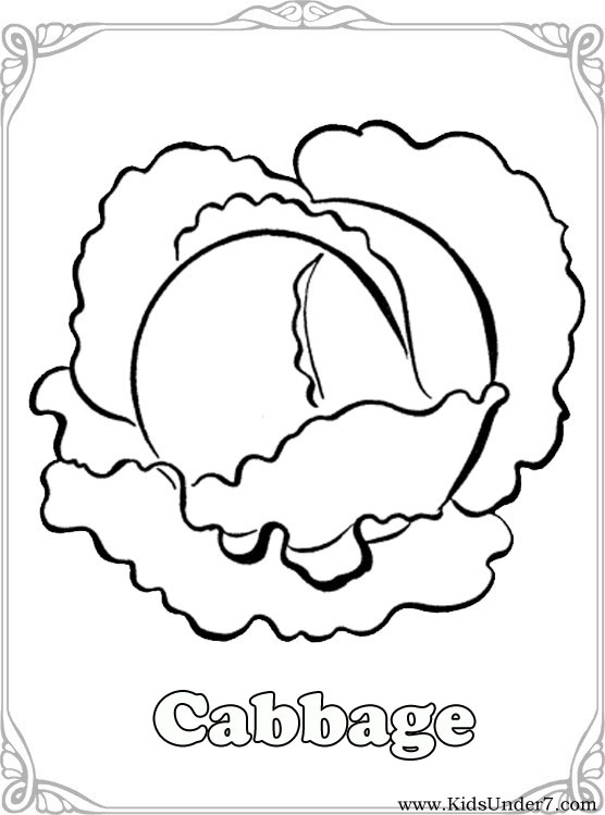 556x749 Kids Under 7 Vegetables Coloring Pages