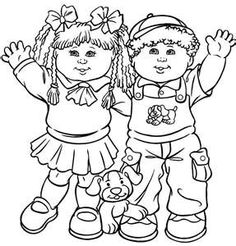 236x246 Cabbage Patch Kids Color Page Cards Cabbage Patch