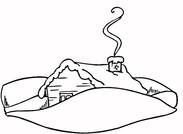 750x553 Log Cabin Coloring Page Clipart Panda