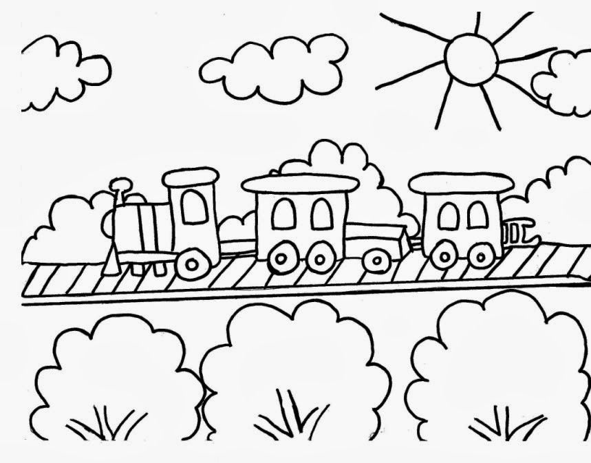 859x673 Train Caboose Coloring Pages