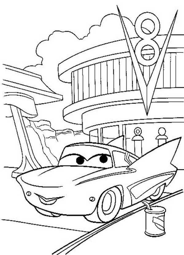 Disney Cars Flo's V8 Cafe Coloring Pages Coloring Pages 600x831 Disney Cars Flo's V8 Cafe Coloring Pages Coloring Pages