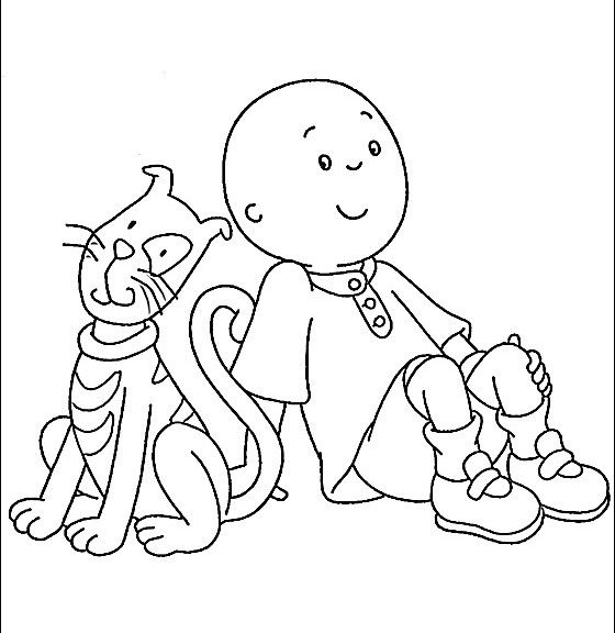 560x576 Free Caillou Coloring Sheets For Caillou Coloring Pages