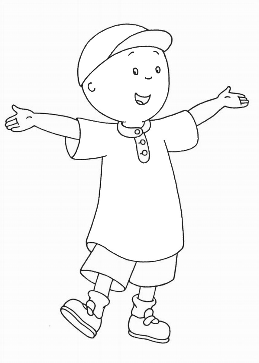857x1200 Caillou Coloring Pages High Quality Cartoon Printable Images