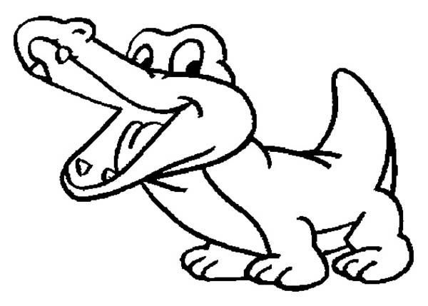 Crocodile Coloring Pages 600x429 Crocodile Coloring Pages
