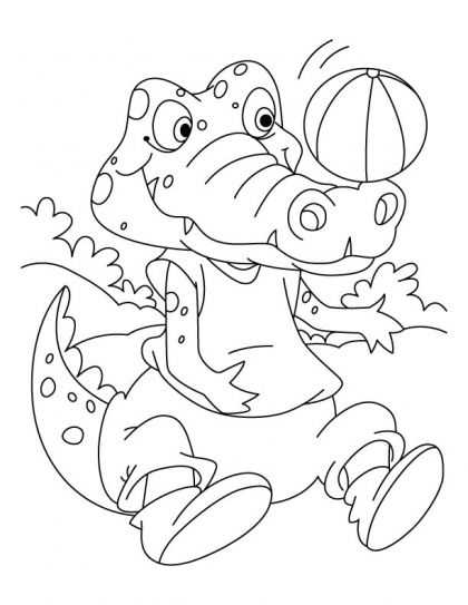 Football Lover Crocodile Coloring Pages Download Free Football 420x543 Football Lover Crocodile Coloring Pages Download Free Football