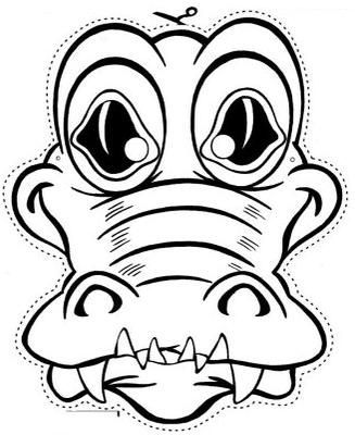 Caiman Masks For Kids Crocodile Mask Colouring Pages 327x400 Caiman Masks For Kids Crocodile Mask Colouring Pages