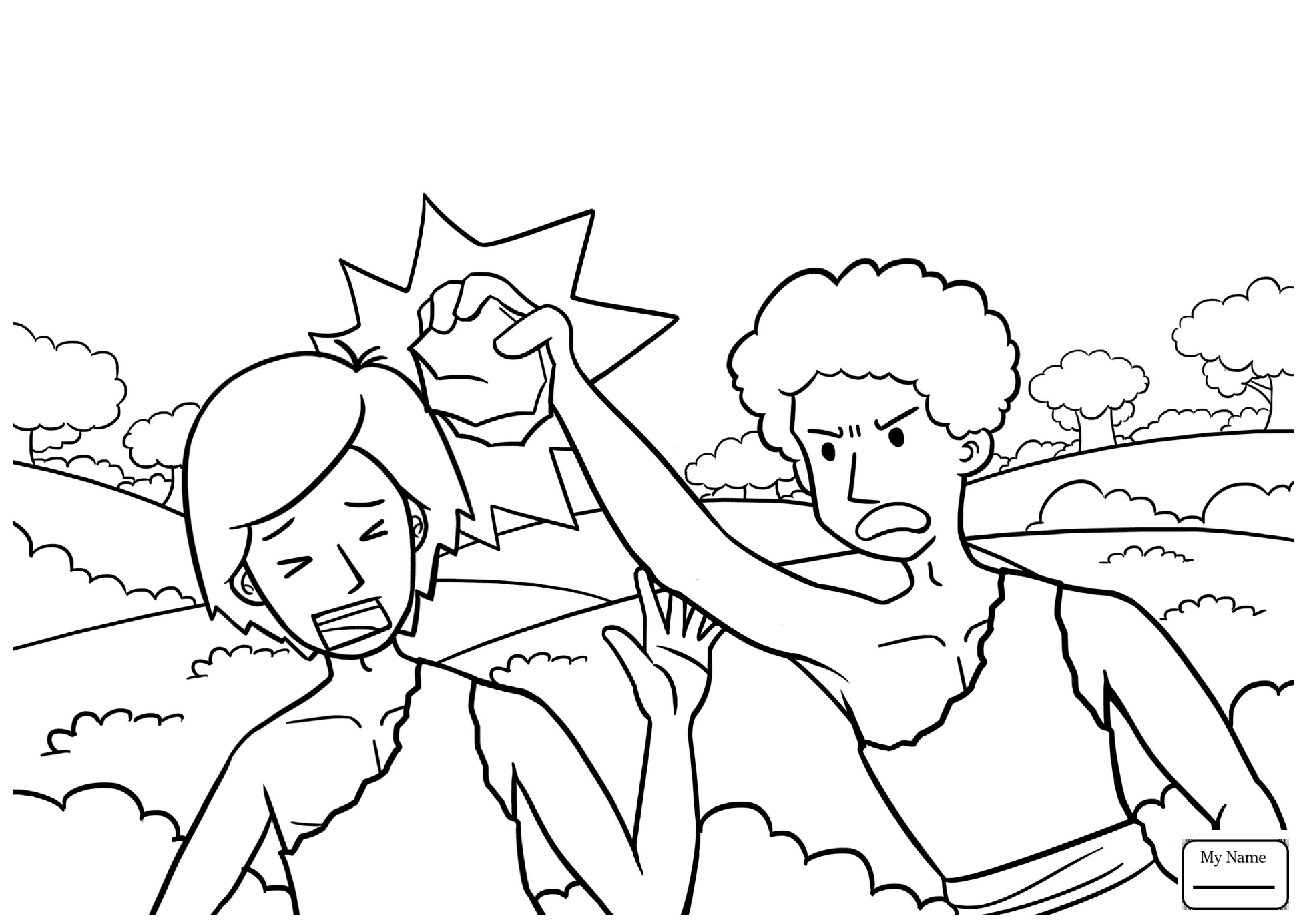 1958x1384 Cain And Abel Coloring Pages 6