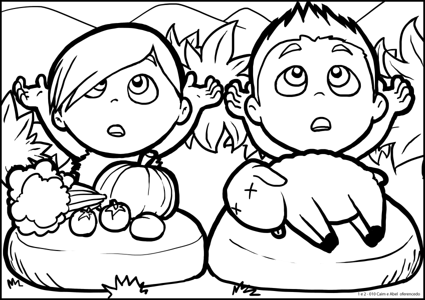848x600 Cain And Abel Coloring Pages Cain And Abel Bible Printables