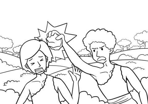 480x339 Adam And Eve Cain And Abel Coloring Page Cain Slaying Abel