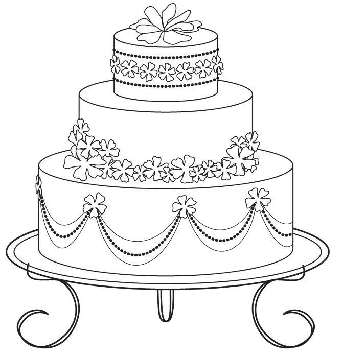 Cake Coloring Pages