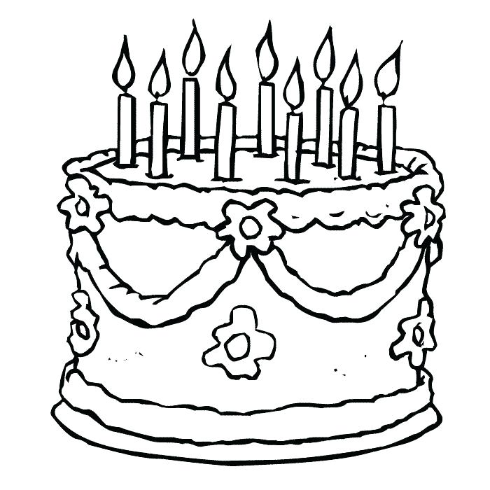 Birthday Cakes Coloring Pages Birthday Cake Coloring Page Coloring 700x700 Birthday Cakes Coloring Pages Birthday Cake Coloring Page Coloring