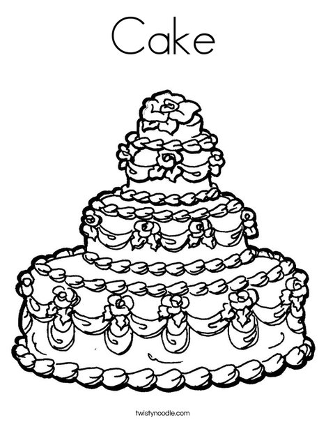 Cake Coloring Page 468x605 Cake Coloring Page