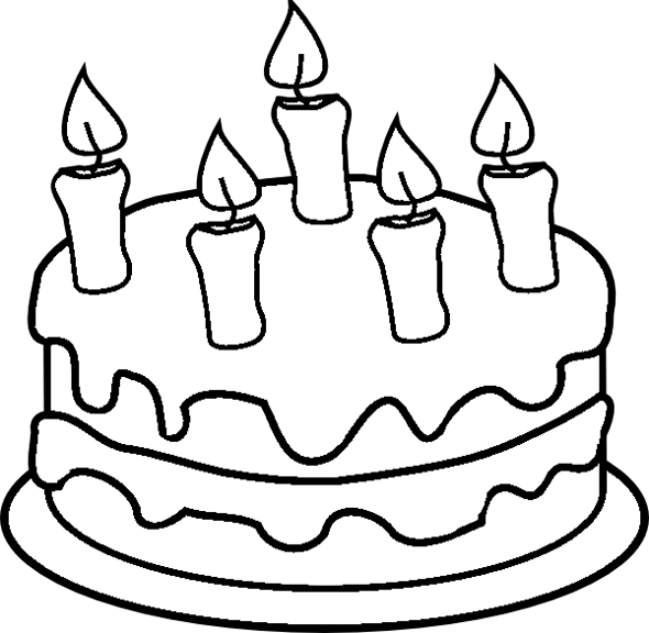 Birthday Cake Coloring Page Click On Image To Open Up Coloring 590x576 Birthday Cake Coloring Page Click On Image To Open Up Coloring