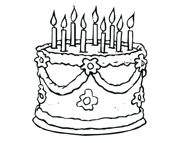 Birthday Cake Pictures To Color Free Coloring Pages Birthday Cake 600x464 Birthday Cake Pictures To Color Free Coloring Pages Birthday Cake