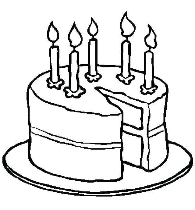 Blank Birthday Cake Coloring Page Birthday Cake Coloring Page S 640x689 Blank Birthday Cake Coloring Page Birthday Cake Coloring Page S