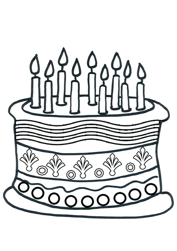 Cake Coloring Pages Cake Coloring Pages Birthday Cake Coloring 600x850 Cake Coloring Pages Cake Coloring Pages Birthday Cake Coloring